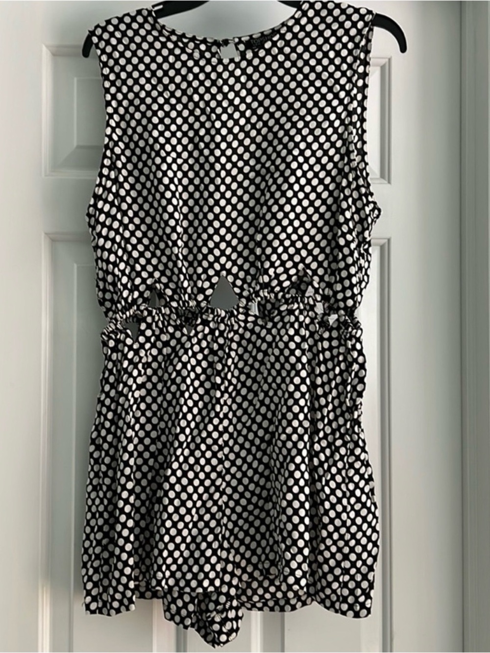 Topshop Black and White Polka Dot Romper